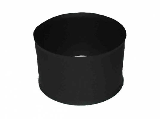 Falhüvely peremes kémény bekötéshez, fekete lemez, átmérő: 130mm, hosszúság: 10mm, lemez vastagság: 0,5mm