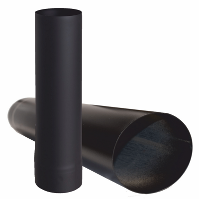 Füstcső fekete, átmérő: 120mm, hosszúság: 1000mm, lemez vastagság: 2mm
