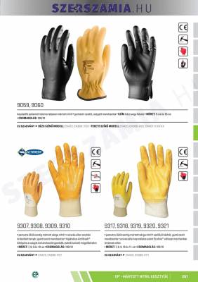 Varrás nélküli kötött Nitril kesztyű bézs, méret: 10 , 1 pár