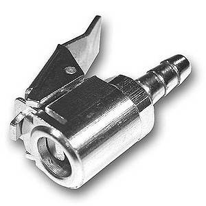 Csipeszes pumpavég 6mm, krómozott acél