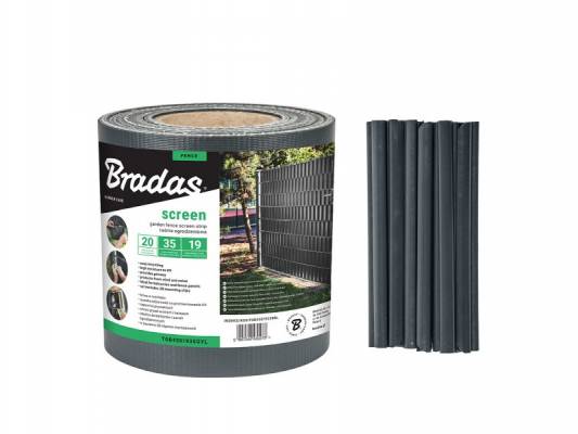 Kerítésszalag 19cm x 35m, 450g/m2, szürke RAL7016