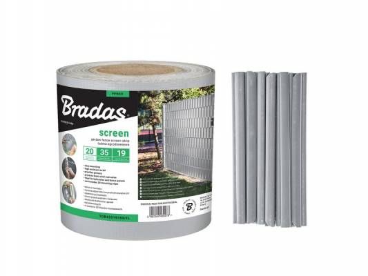 Kerítésszalag 19cm x 35m, 450g/m2, világos szürke RAL7040, tekercs