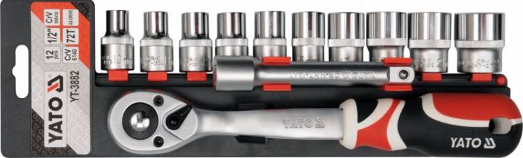 Dugó kulcs készlet 1/2col, 12 db-os(YT-38821) YATO