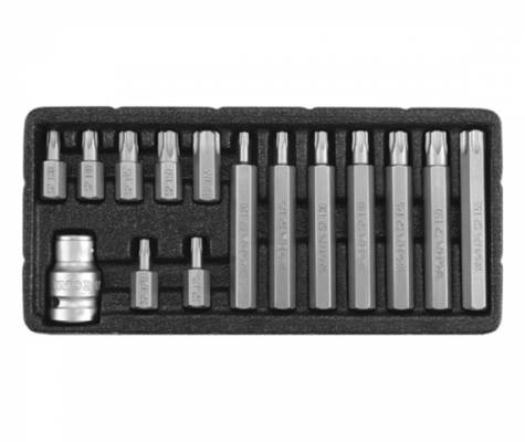 Kulcs készlet, 15 db-os TORX SECURITY C.V. T25-T55 (furattal) YATO