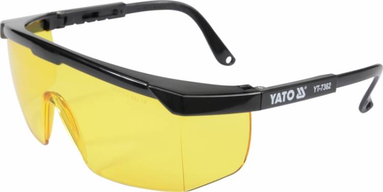 Védőszemüveg, sárga lencsével, TYPE 9844 EN 166:2001 F YATO