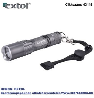 Led lámpa, 3W cree xpe, 100lm, 3 funkció teljes/fél fényerő, villogás, alu ház, elem nélkül