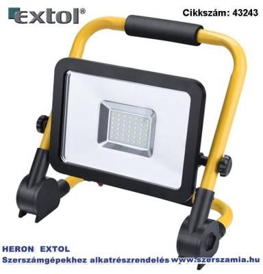 Led lámpa, hordozható reflektor állvánnyal, 30W 3200 lm, ip65, 230V/50Hz, 1,6kg + AJÁNDÉK