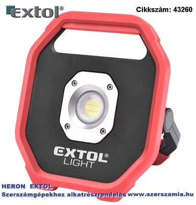 Hordozható led lámpa, elemes reflektor, 10W 1200 lm, ip54, 0,67 kg