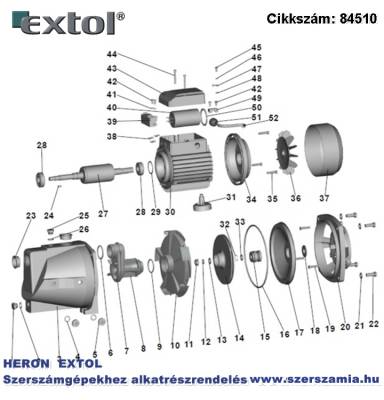 Fedél elektr.doboz 84510 kerti szivattyúhoz