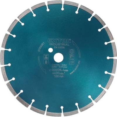 350mm EXTOL INDUSTRIAL szegmentált ipari gyémántvágó betonra, száraz és vizes vágásra