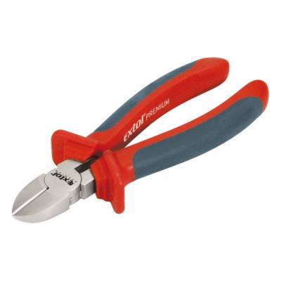 190mm oldalcsípő fogó, TÜV/GS, TPR nyél, akasztós szerszámtartó EXTOL PREMIUM