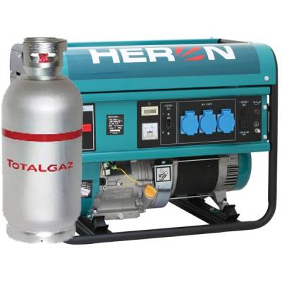 HERON Benzin-gázmotoros áramfejlesztő, max 5500/4800 VA, egyfázisú EGM-55/48 AVR-1G
