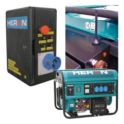 Benzinmotoros áramfejlesztő, HAV1 indító aut., GSM, max 5500 VA, egyfázisú, elektromos önindítóval EGM-55 AVR-1E, HERON