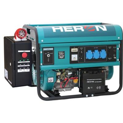 HERON Benzinmotoros áramfejlesztő HAE-3/1 inditó automatikával, max 5500 VA, egyfázisú EGM-55 AVR-1E