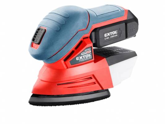 Akkus delta csiszoló, Share20V, 20V, Li-ion, 1db akku, 1db töltő, 2000 mAh, 123×95 mm, ford.: 11.000 f/perc