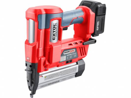 Akkus szög- és kapocs belövő gép, Share20V, 20V, Li-ion, 1db akku, 1db töltő, 2000 mAh, 100 lövés/perc + AJÁNDÉK