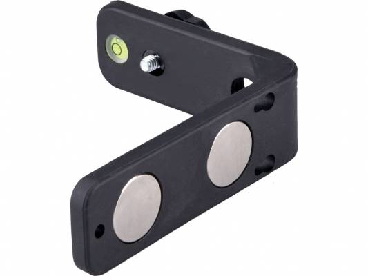 Állvány, L-alakú, mágneses, 1/4col plusz 5/8col menetes csatlakozó a 8823302, 8823300, 8823310, 34900 lézeres vízmértékhez