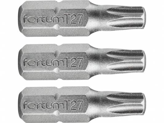 Behajtóhegy TORX, 3 db, S2 acél, T 30×25mm, bliszteren