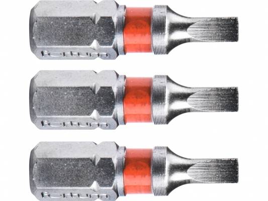 Behajtóhegy lapos, 3 db, S2 acél, 3×25mm, bliszteren