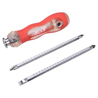 Csavarhúzó, 2db cserélhető, kétoldalas 150 mm szárral (lapos: 6mm, PH1, PH2, PZ2), S2 acél