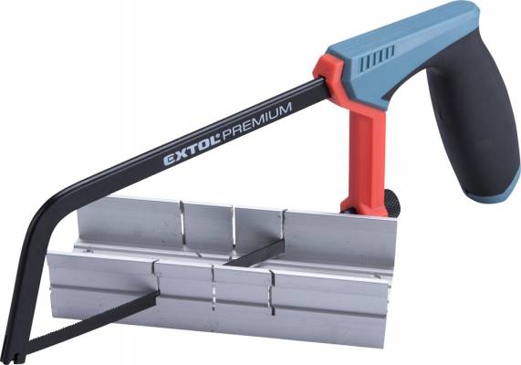 Fémfűrész, 150mm, acél váz, ABS/TPR gumis markolat ALU gérvágó ládával