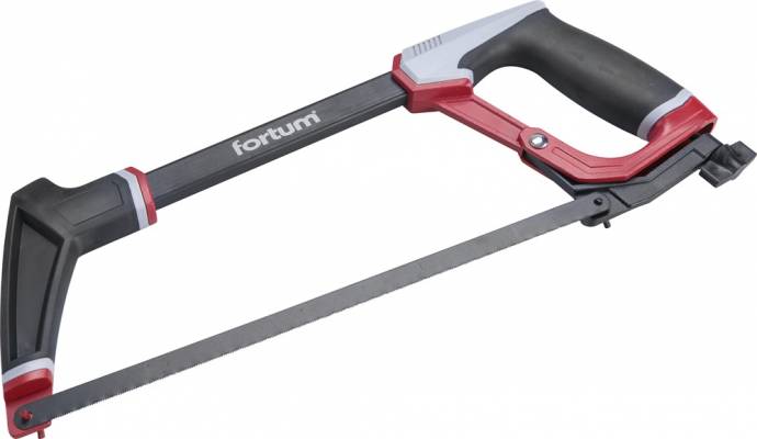 Fémfűrész, 300mm, acél váz, ALU plusz ABS/TPR gumis markolat, erősített, gyorsfeszítő