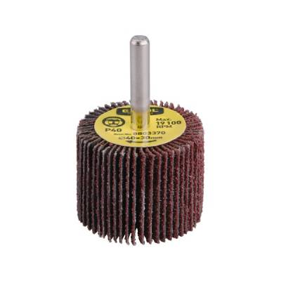 Lamellás csiszoló, csapos, 6 mm befogás, Alu-Oxid, 40x30mm, P60, max.: 19.100 ford./perc