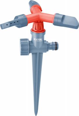 Locsoló, leszúrható háromágú forgó, műanyag, kuplung csatlakozóval
