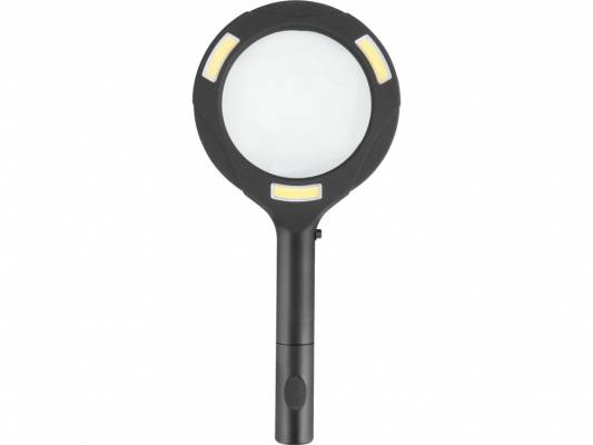 Nagyító LED lámpa, 3×0,5 W COB, 80 Lm, 5× nagyítás, műanyag ház, elem nélkül, CE