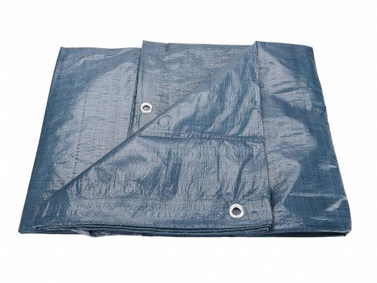 Takaróponyva, vízálló, de nem UV álló, 100g/nm, 2×7m névleges méret, PE, lefűző lyukak