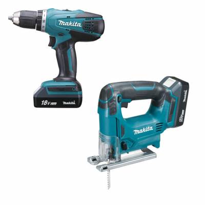 MAKITA 18V G szett DF457 plusz JV183 2x1,3Ah