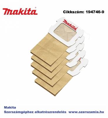 Papírporzsák T2 BO6710 BO4555K BO4557 gépekhez MAKITA 5db/csomag (MK-194746-9)