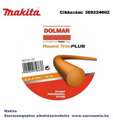 Kerek damil OP2 round TRIM PLUS 2,4 mm x 15m MAKITA (MK-369224602)