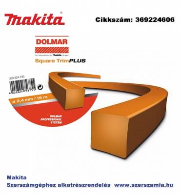 Szögletes damil OP2 square TRIM PLUS 2,4 mm MAKITA (MK-369224606)