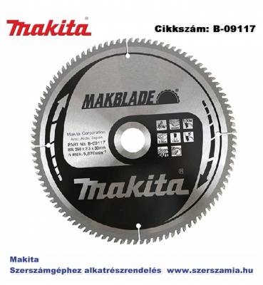 Körfűrészlap Makblade 260/30 mm Z100 T2 MAKITA (MK-B-09117)