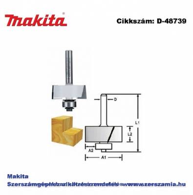 Falcmaró kés, befogó: 8 mm átmérő: 31,8 mm munkahossz: 12,2 mm T2 MAKITA (MK-D-48739)