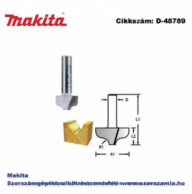 Profilmaró csapágyas kés, befogó: 8 mm átmérő: 38,1 mm munkahossz: 16 mm T2 MAKITA (MK-D-48789)