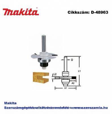 Horonymaró kés, befogó: 8 mm átmérő: 47,6 munkahossz: 3 mm T2 MAKITA (MK-D-48963)