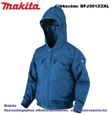 MAKITA 10,8-18V CXT, LXT Li-Ion hűthető kapucnis kabát csiszoláshoz Z méret: 2XL plusz BL1830