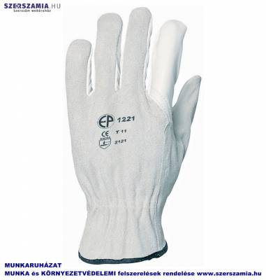 KIFUTÓ BŐRKESZTYŰ, SZÜRKE SZÍNMARHA TENYÉR/HASÍTÉK KÉZHÁT_9