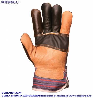 KIFUTÓ BŐRKESZTYŰ,MULTICOLOR SZÍNMARHA BŐR/CSÍKOS VÁSZ_10