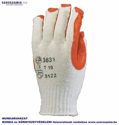 Mártott piros vulkanizált Latex kesztyű, kötött szellőző kézhát, méret: 10, 12pár / csomag