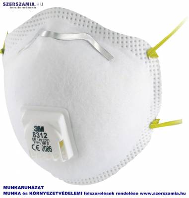 3M 8312 FFP1 CSÉSZEFORMÁJÚ FÉLÁLARC SZELEPES