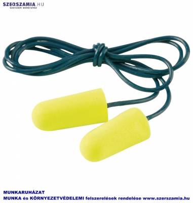 3M ES-01-005 EARSOFT ZSINÓROS FÜL-DUGÓ, NEON SÁRGA SNR 36dB
