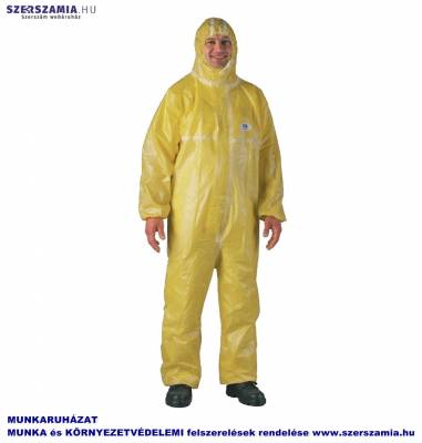TD T4 sárga vegyszerálló overál, méret: L, 1 darab