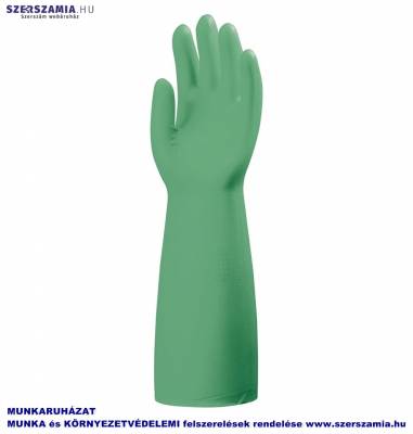 Mártott Nitril/NBR zöld vegyszerálló kesztyű, 40cm/0,52mm, méret: 11, KIFUTÓ termék, Helyettesítő: 5540 1 pár