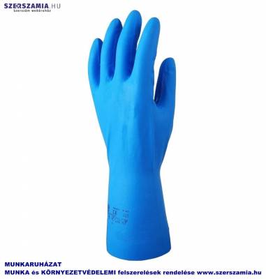 Nitril Kék vegyszerálló kesztyű, 32cm/0,22mm, sima belső, méret: 8, 10pár / csomag