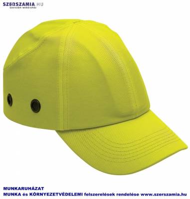 Fejvédős baseball sapka hi-viz sárga