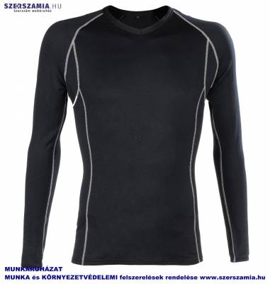 BODYWARMER Fekete jégerfelső, hosszú ujjú, rugalmas, méret: M , 1 darab