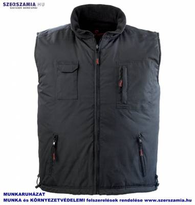 LEMAN fekete kifordítható polár mellény, méret: XXXL, KIFUTÓ termék 1 darab